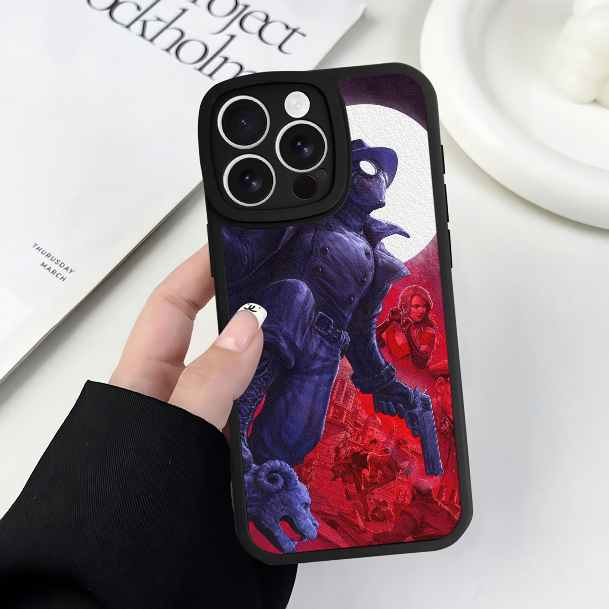 Spider Man スパイダーマン 【iPhone 16シリーズ対応】シリコンスマホケース（レザー調） 材質：シリコン